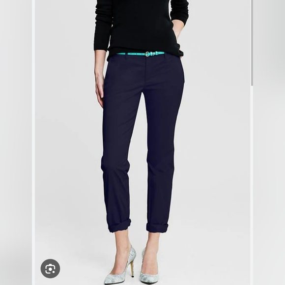 Banana Republic Pants - NWT Banana Republic Navy Roll-Up City Chino ~sz 4